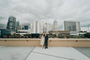 Esplanade cityscape couple prewedding
